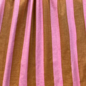 Tissu rayé Rose et Or