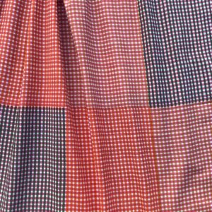 Tissu vichy jaune bleu et rouge