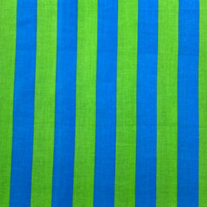 Tissu rayé Vert & Bleu
