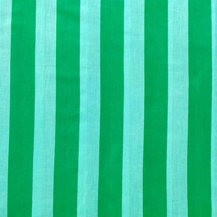 Tissu rayé Large Vert Mint