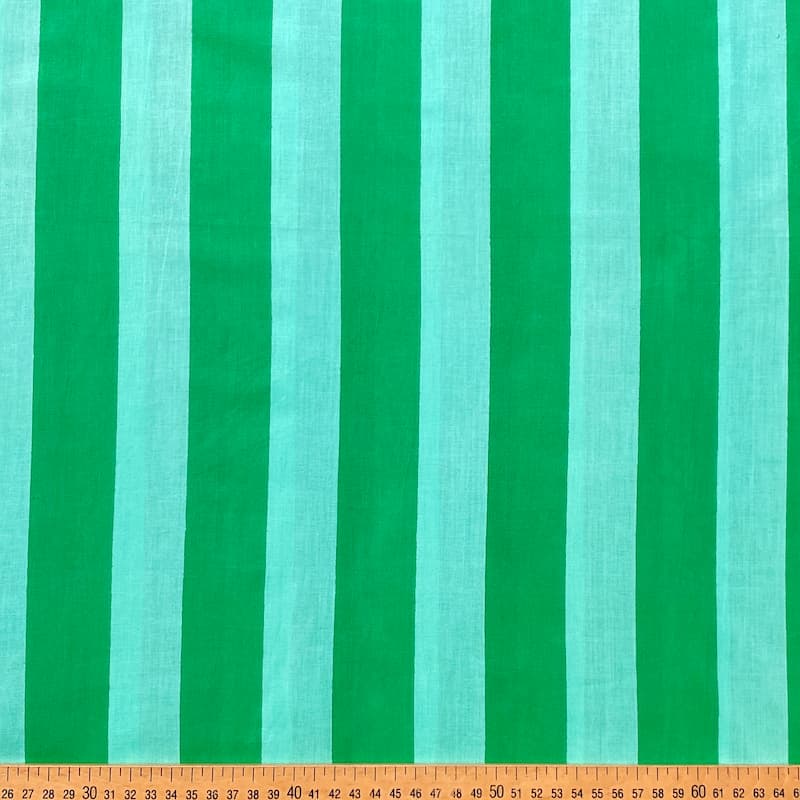 Tissu rayé Large Vert Mint