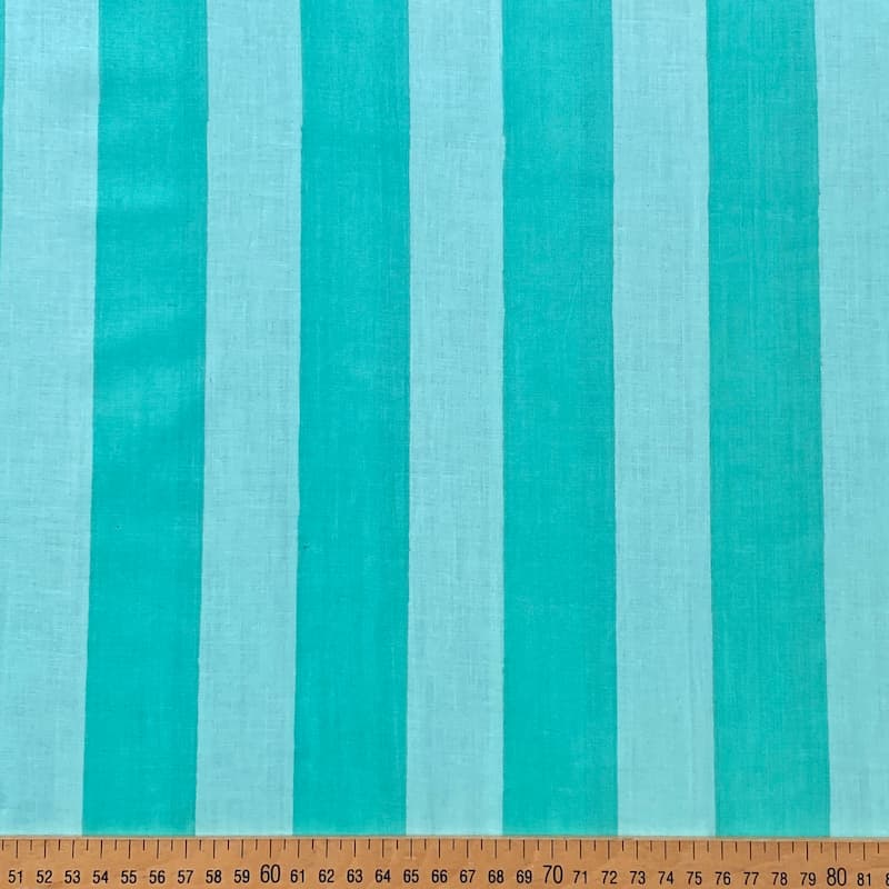 Tissu rayé Large Mint