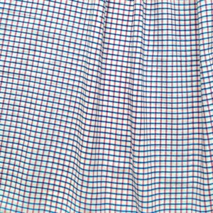 Tissu quadrillage bleu rouge