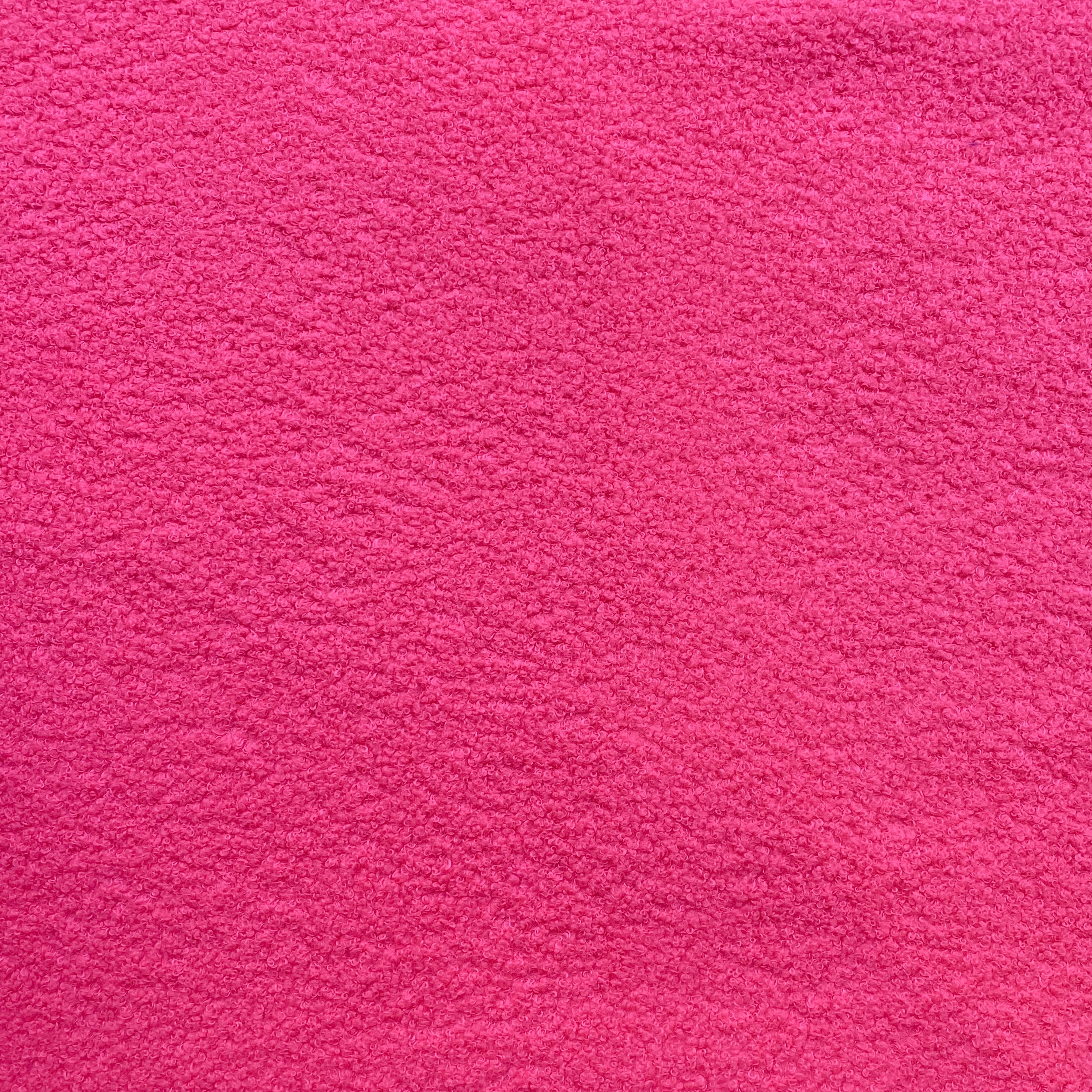 Tissu sherpa polaire rose fluo