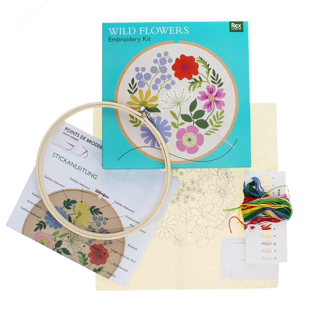 Kit broderie maxi fleurs Kit broderie maxi fleurs
