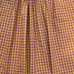 Tissu vichy Bordeaux et Ocre