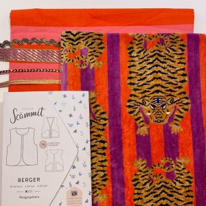 BOX Gilet Berger en Velours GRAOU avec doublure rayée