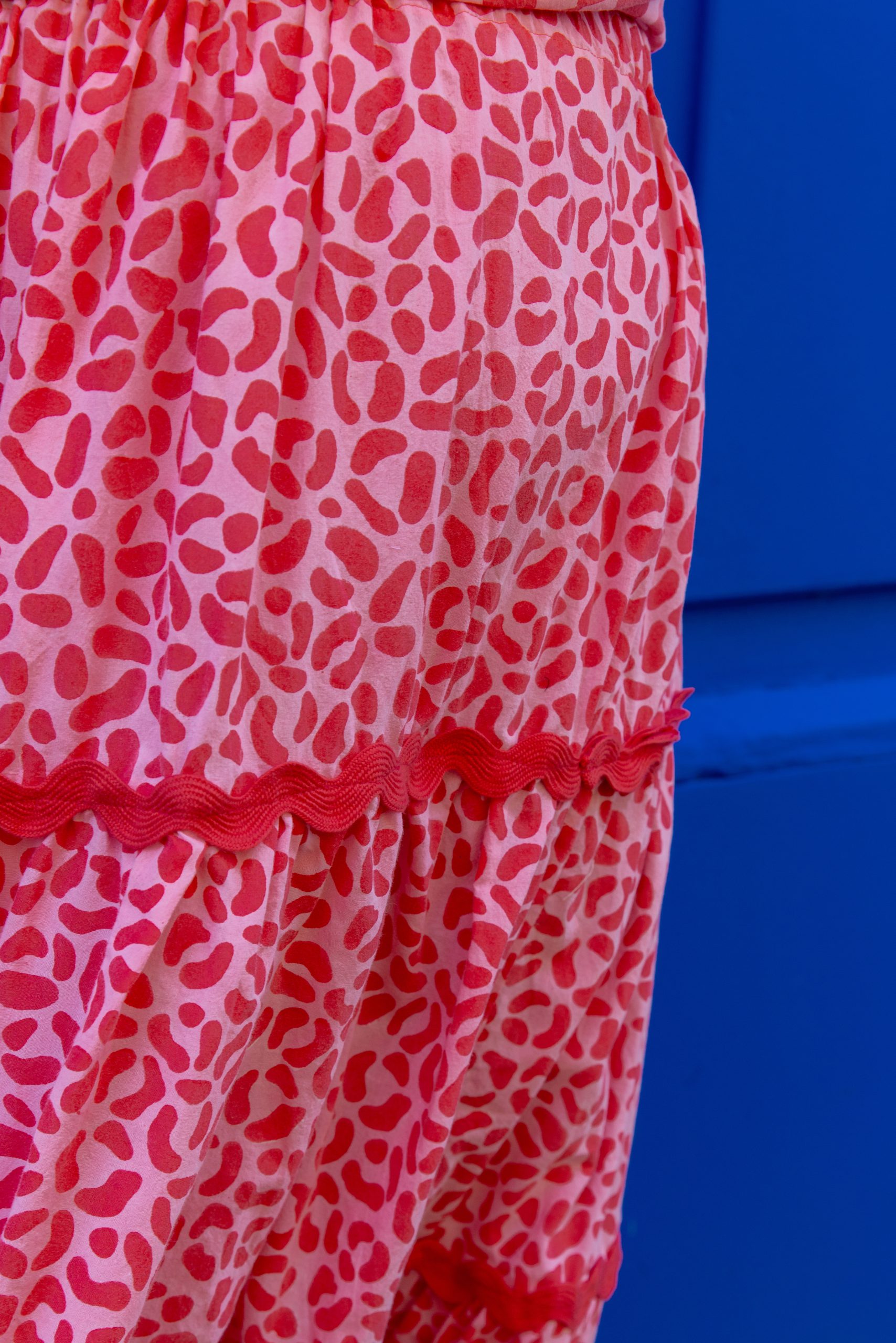Tissu Léopard pink/red