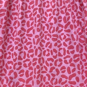 Tissu Léopard pink/red