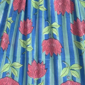 Tissu lotus à rayures
