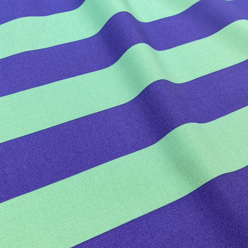 Tissu Canvas Coton Bleu Mint