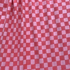 Tissu damier red/pink