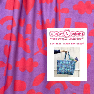 Kit maxi cabas matelassé Purple