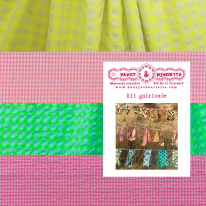 Kit guirlande vichy fluo