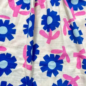 Double gaze gots fleurs bleues