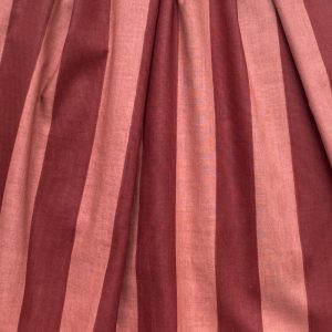 Tissu indien rayé terracotta et rose