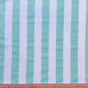 Tissu indien rayé azur et blanc