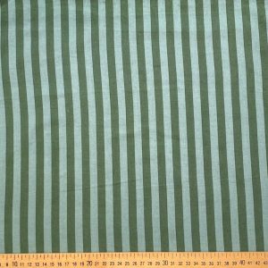 Tissu indien rayures fines vert et kaki