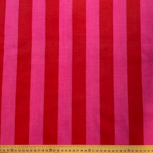 Tissu indien rayé rose et rouge
