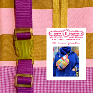Kit banane canvas granny vert rouge