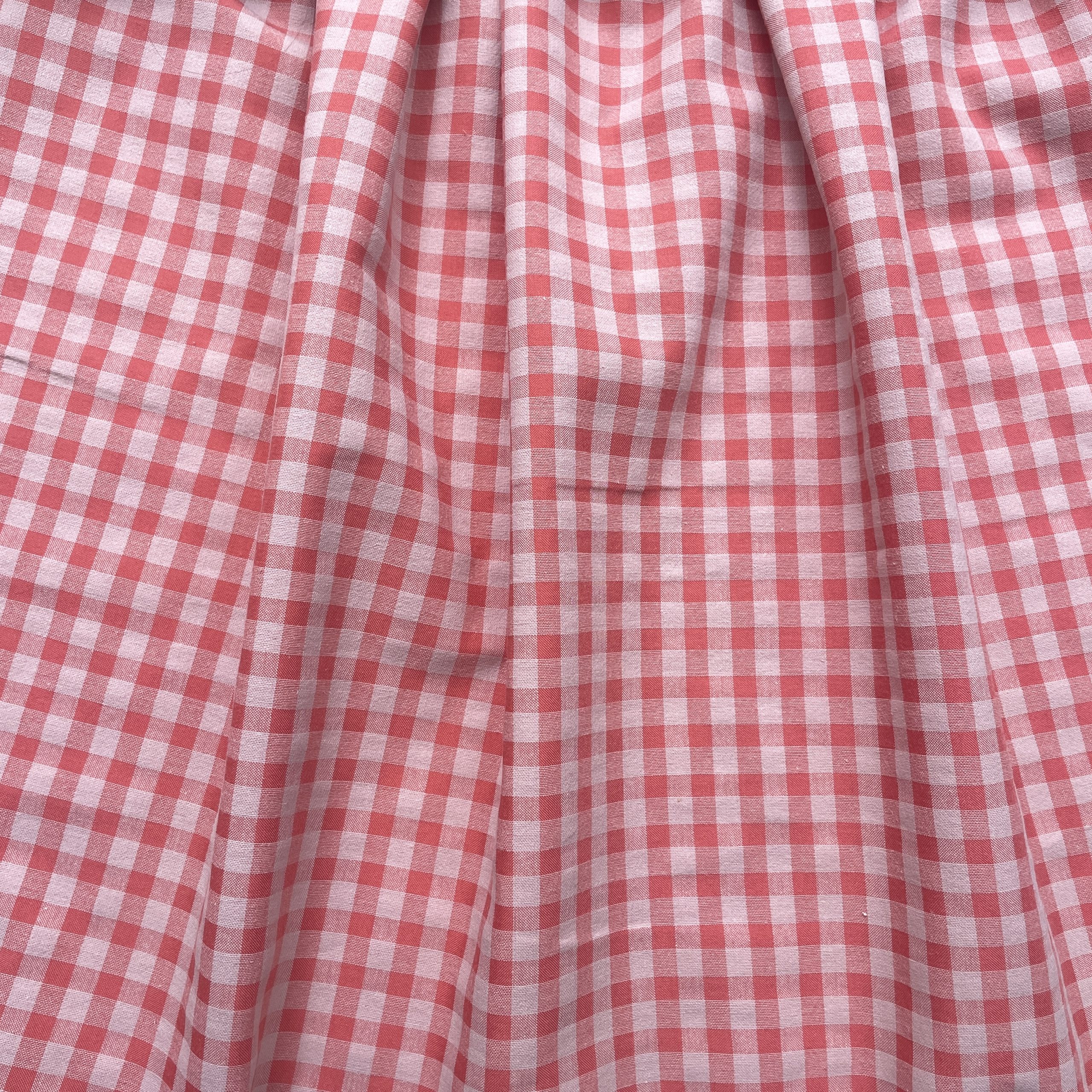 Tissu vichy corail