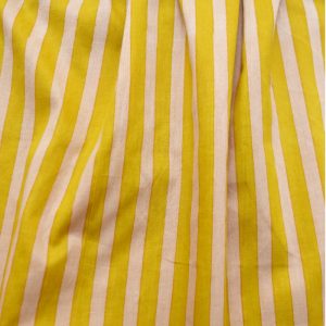 Tissu indien rayure fine Jaune et Beige