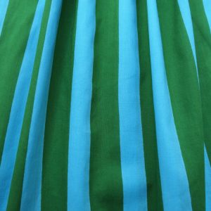 Tissu indien rayure Azur et Vert