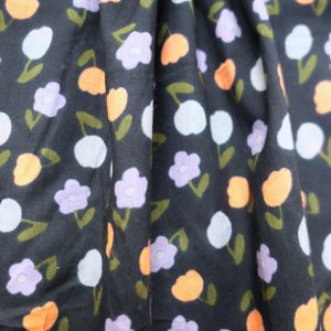 Tissu indien Petites fleurs oranges