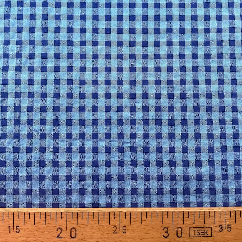 Tissu vichy Bleu royal Tissu vichy Bleu royal