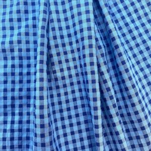 Tissu vichy Bleu royal