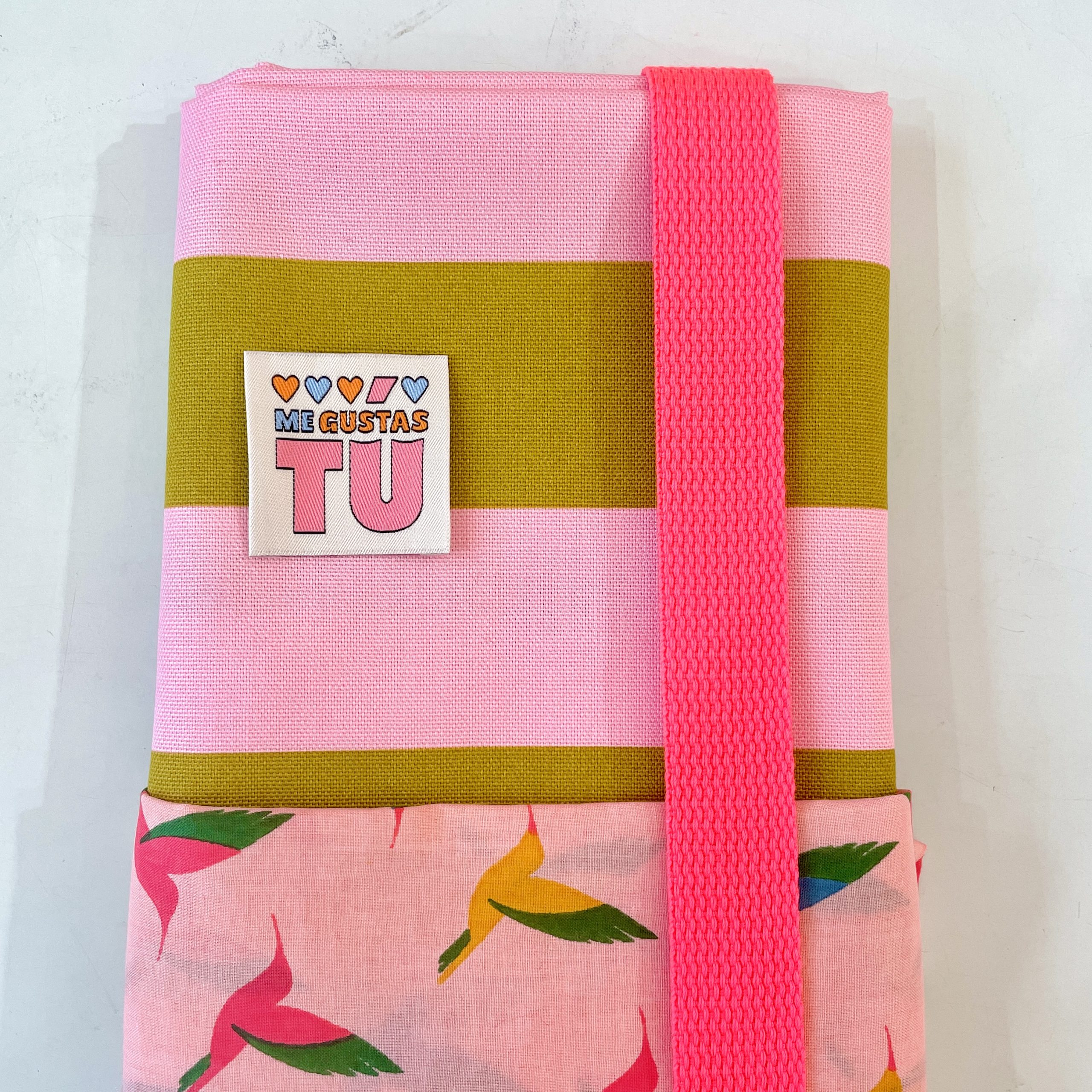 kit cabas à message canvas rose me gustas tu