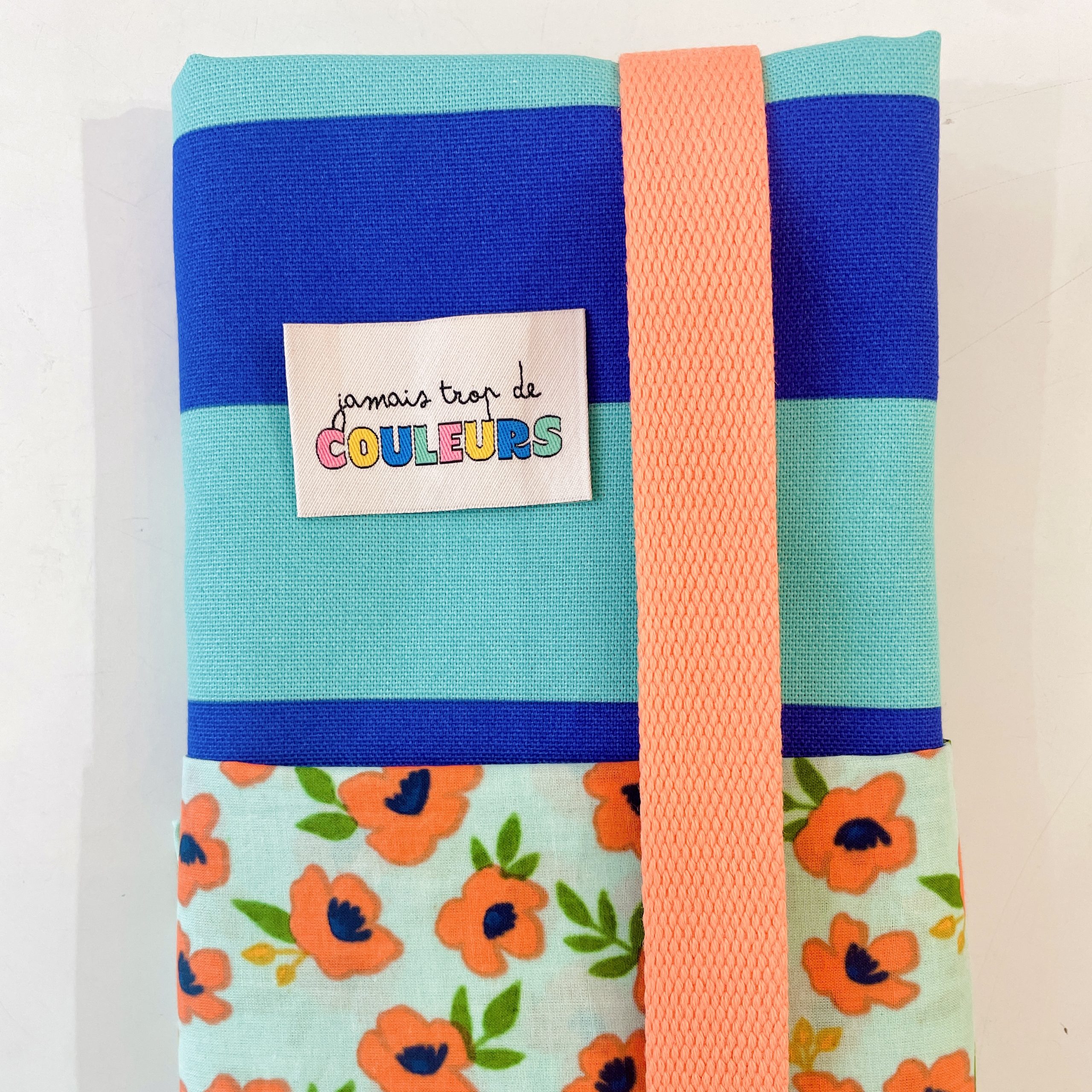 kit cabas à message canvas bleu trop de couleurs