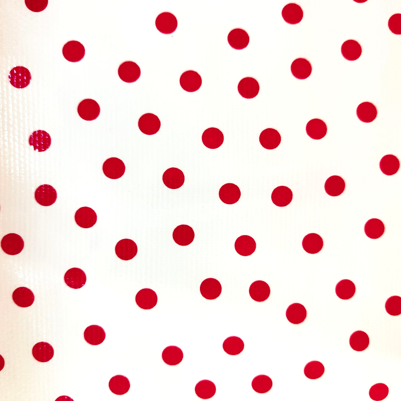 Toile cirée pois rouges fond blanc – Image 3