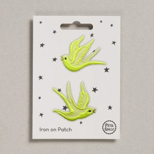 Ecusson thermocollant Hirondelles jaunes