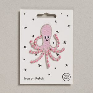 Ecusson thermocollant Pieuvre rose