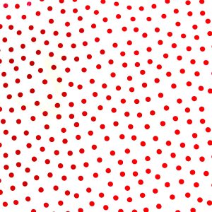 Toile cirée pois rouges fond blanc