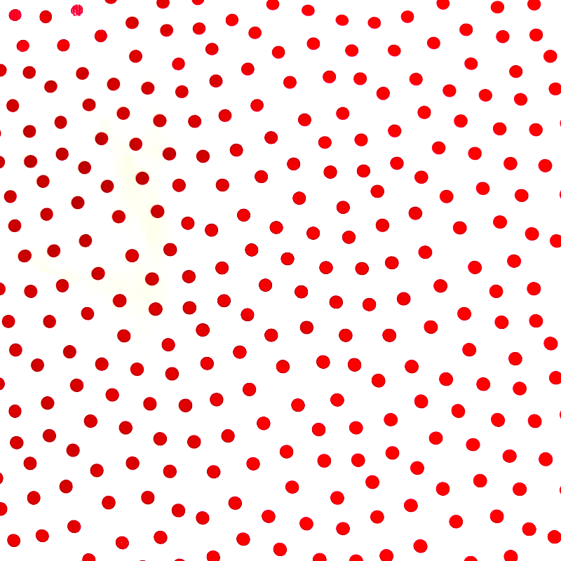 Toile cirée pois rouges fond blanc