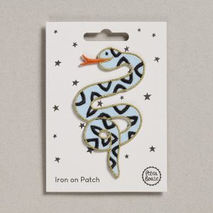 Ecusson thermocollant Serpent bleu