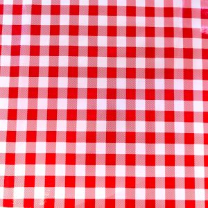 Toile cirée vichy rouge