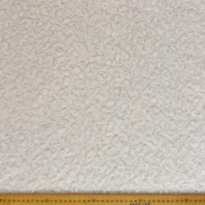 Tissu sherpa bouclé écru