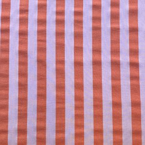 Tissu rayé fil teint lavande/orange