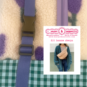 Kit banane sherpa tulipe violet/vert