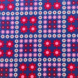 Coupon de 2m tissu Charmy remix Bleu foncé